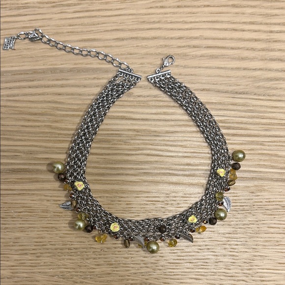 Jewelry - Elegant Silver and Gold Beaded Choker
